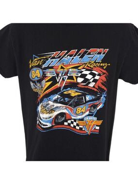 Van Halen Racing T Shirt Mens Size Medium Black Hard Rock Retro Band Tee